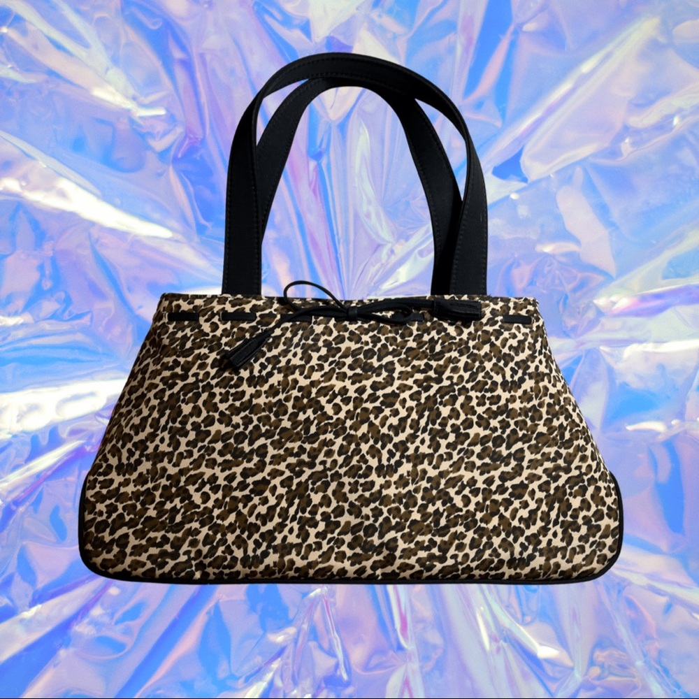 90s babe cheetah print Liz Clairborne vinyl mini bag